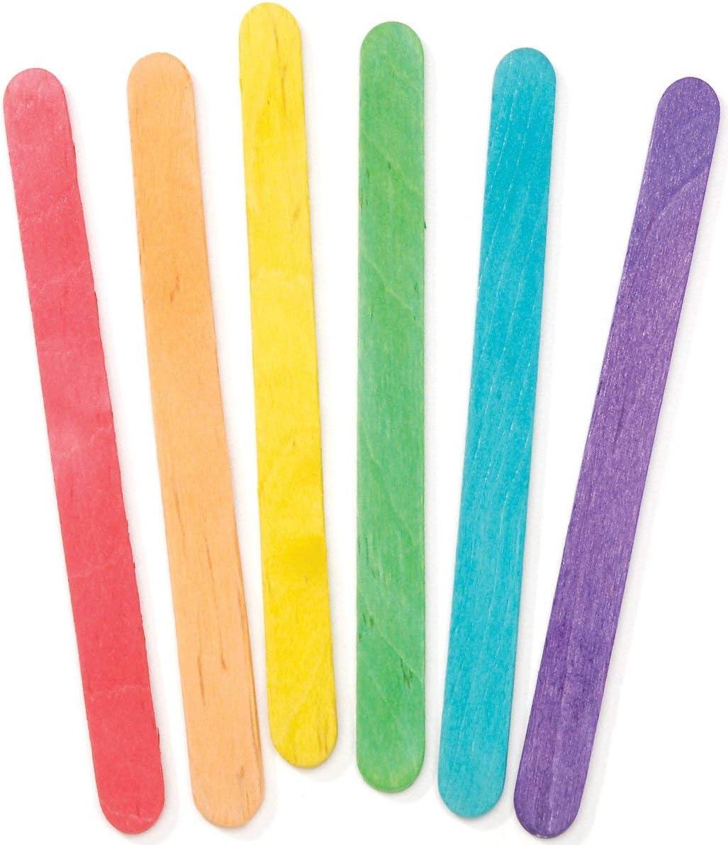  Green Popsicle Sticks for Crafts 4-1/2 inch, Pack of