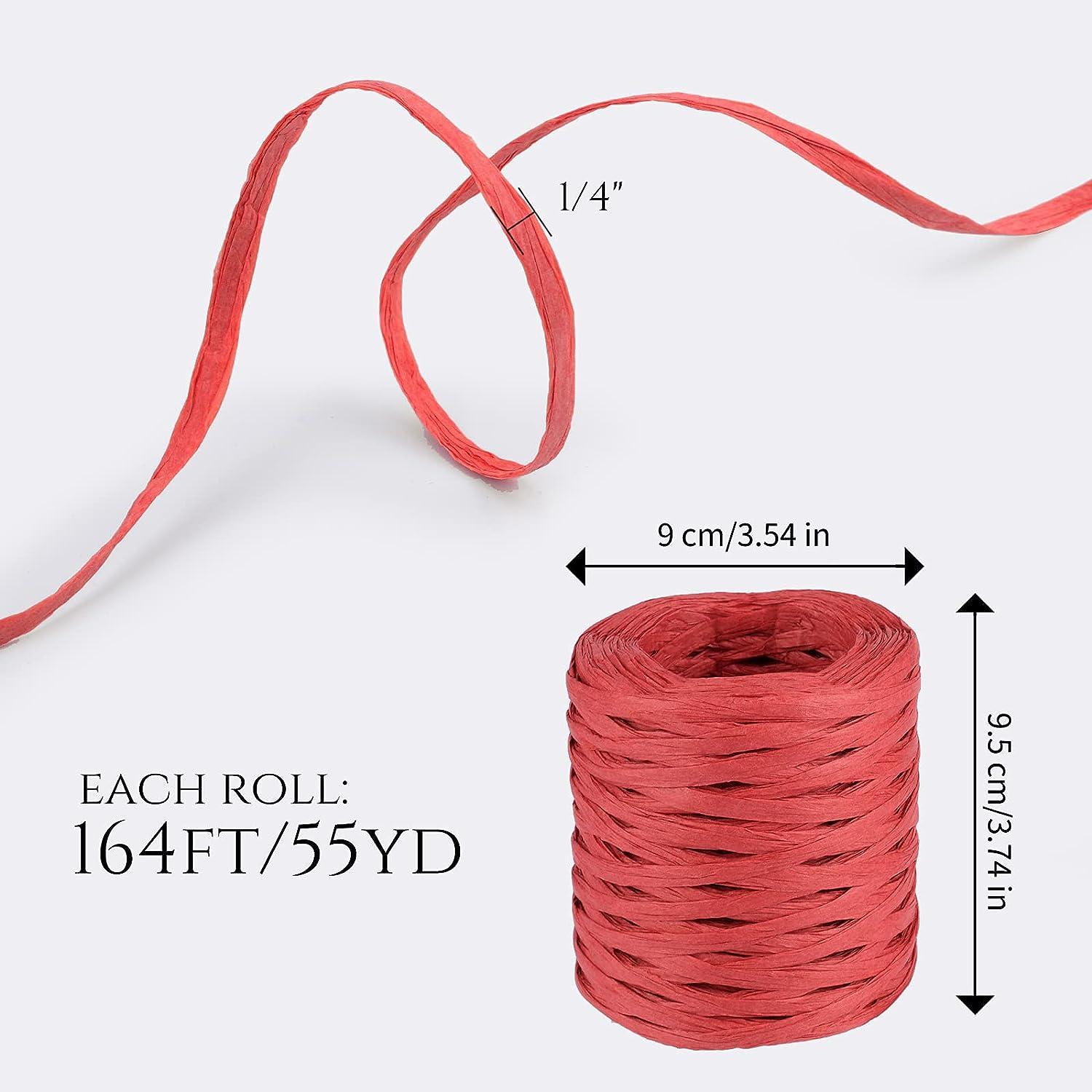 plantactic Raffia Paper Ribbon for Gift Wrapping/DIY Decoration, 656 Feet  Each Roll (Natural)