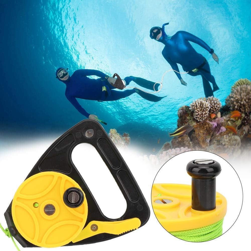 Keenso 46m/150FT Handle Pulley Scuba Spool Reel Cave Wreck Diving Snorkeling  Accessories for Boy and Girl Yellow