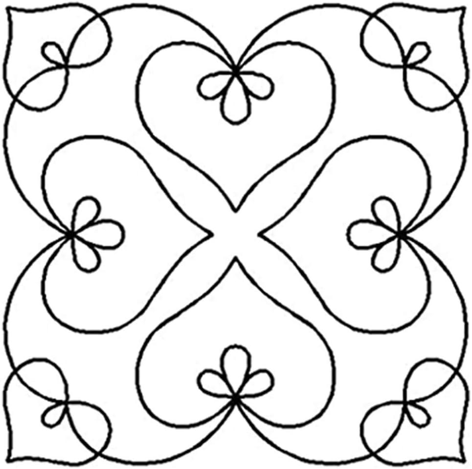 Quilting Creations Stencils for Machine and Hand Quilting | 2 Quilt Plastic  Stencils for Continuous Line Borders and Patterns | 1 Inch Border Stencil