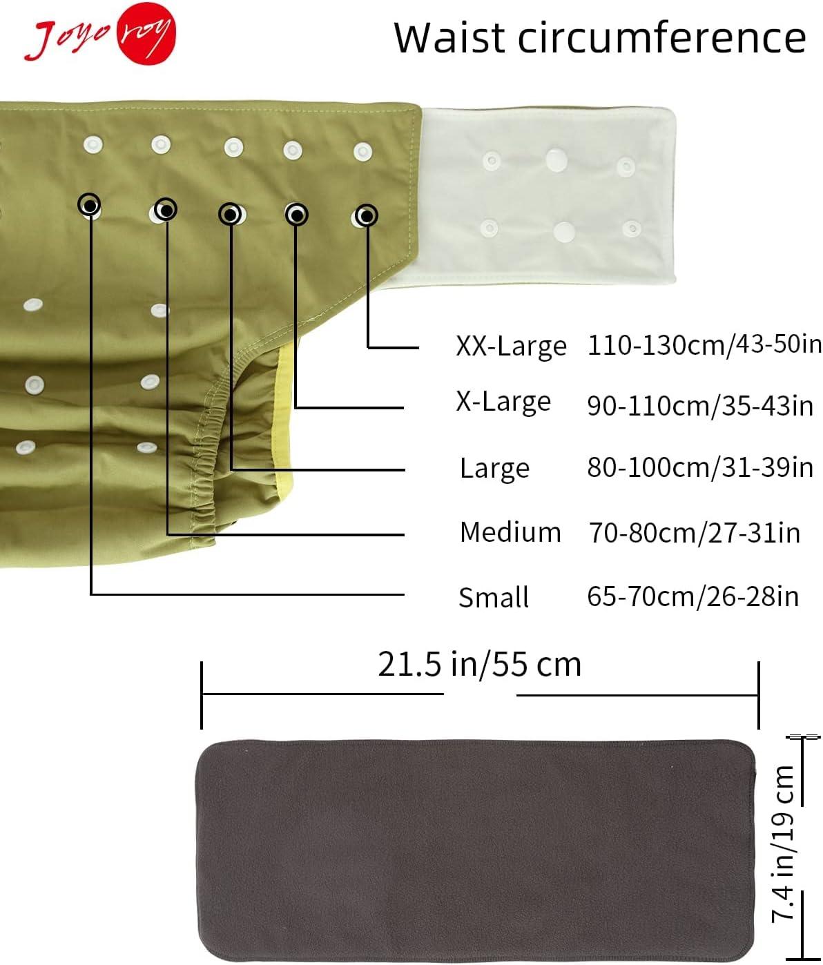 Joyo Roy Adult Diaper Mens Incontinence Pants Cloth Diapers Adult Nappies  for Women Incontinence Pants Freesize Green