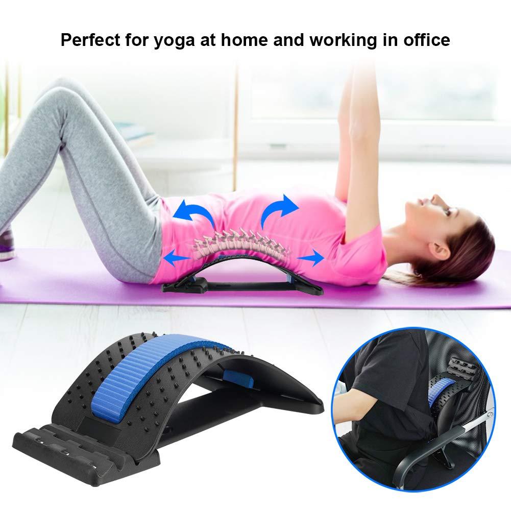 Back Massager Stretcher Support Spine Deck Pain Relief Chiropractic Lumbar  Relief Back Stretcher Fitness Massage Equipment