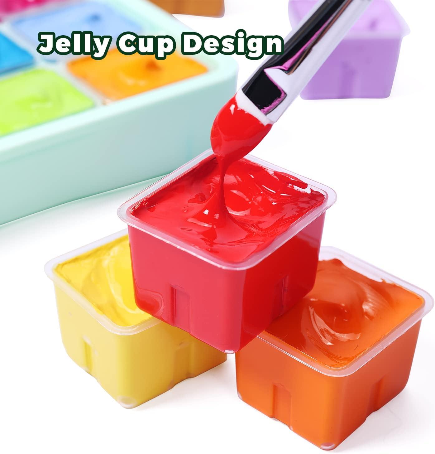 Gouache Paint Set, 56 Colors x 30ml Unique Jelly Cup Design in a