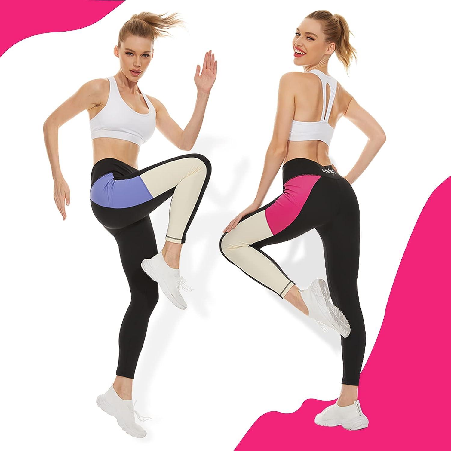 Women's High Waist Yoga Pants 7/8 Length Leggings with Pockets Workout  Sports Pants 