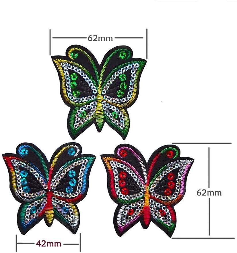 Sequin Butterfly Applique, Sew on Butterfly Applique