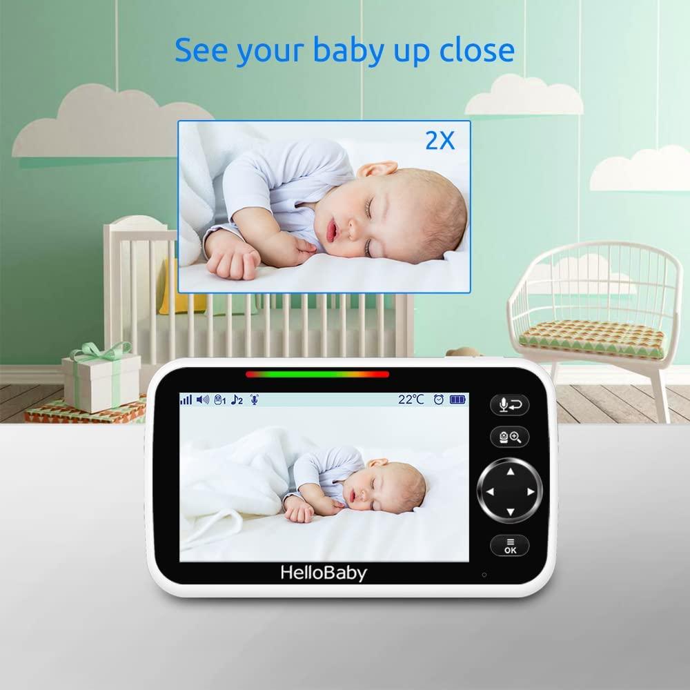 HelloBaby Video Baby Monitor With 5 Color LCD Screen HB50 Infrared