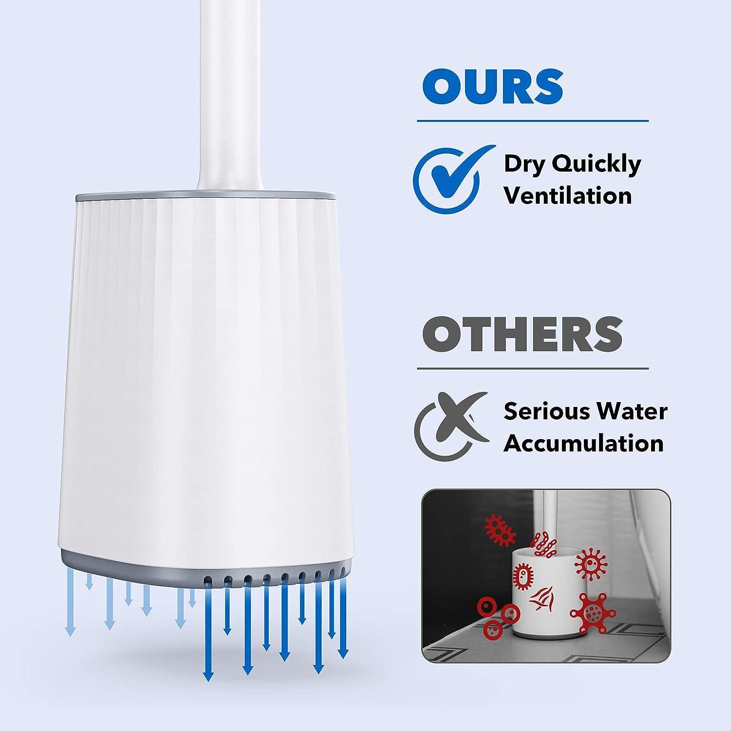 Toilet Brush 2 Pack Toilet Bowl Brush with Ventilated Holder and