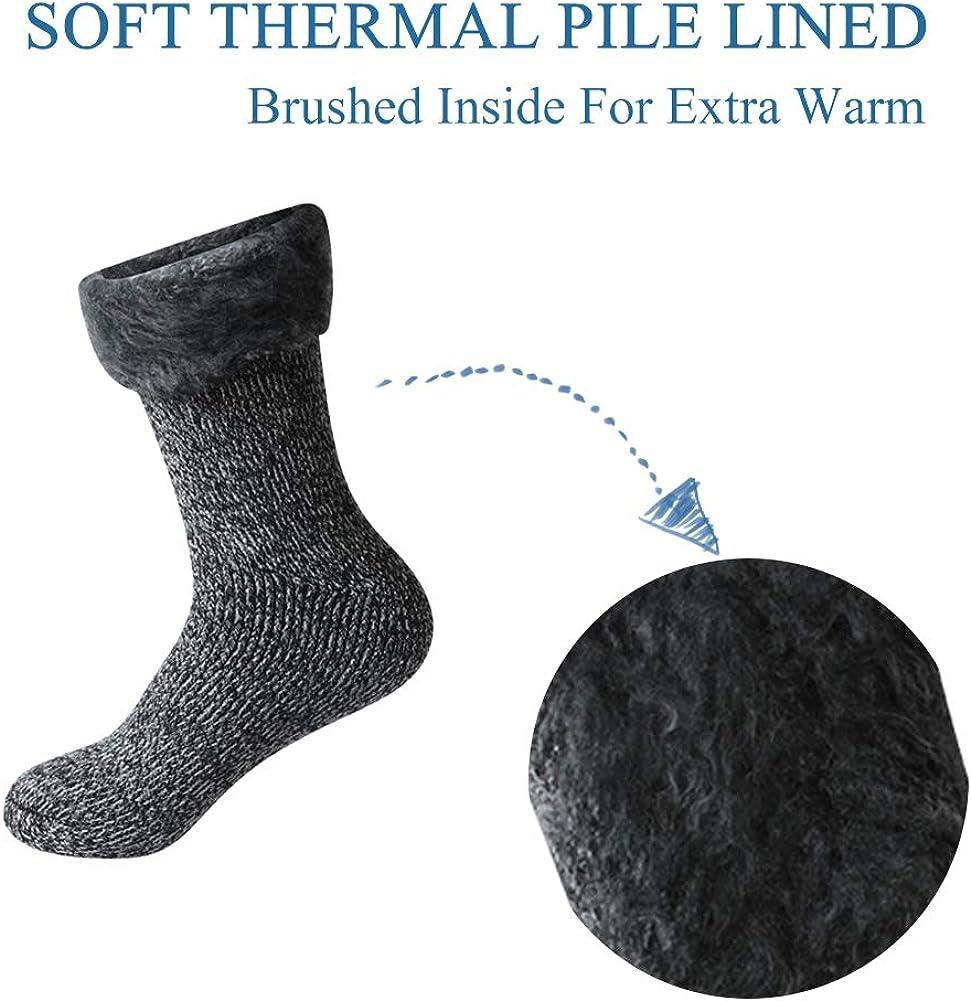 Insulated Thermal Socks 2 pairs/Qtr with Fur Cuff/ Womens/ Gripper