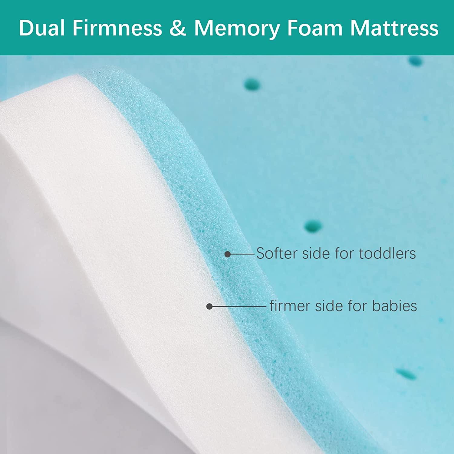 Playard Mattress Topper Fits For 4moms Breeze GO Portable Travel Playard &  Breeze Plus Playard Only, Bamboo Dual Sided (Firm for Babies) & Soft Foam  (for Toddlers) Foam Baby Playpen/Play Yard Mattress