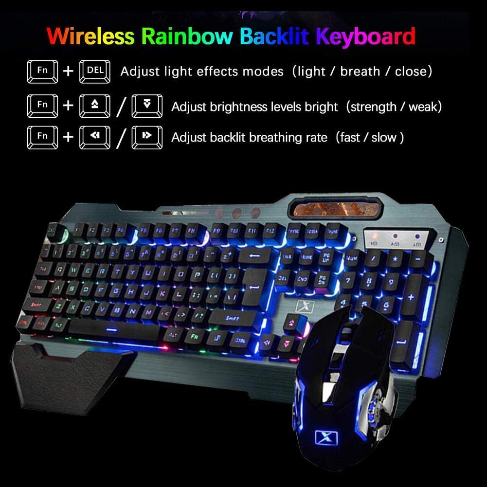 Rechargeable Keyboard Mouse Combo Backlit 2.4G Wireless Gaming
