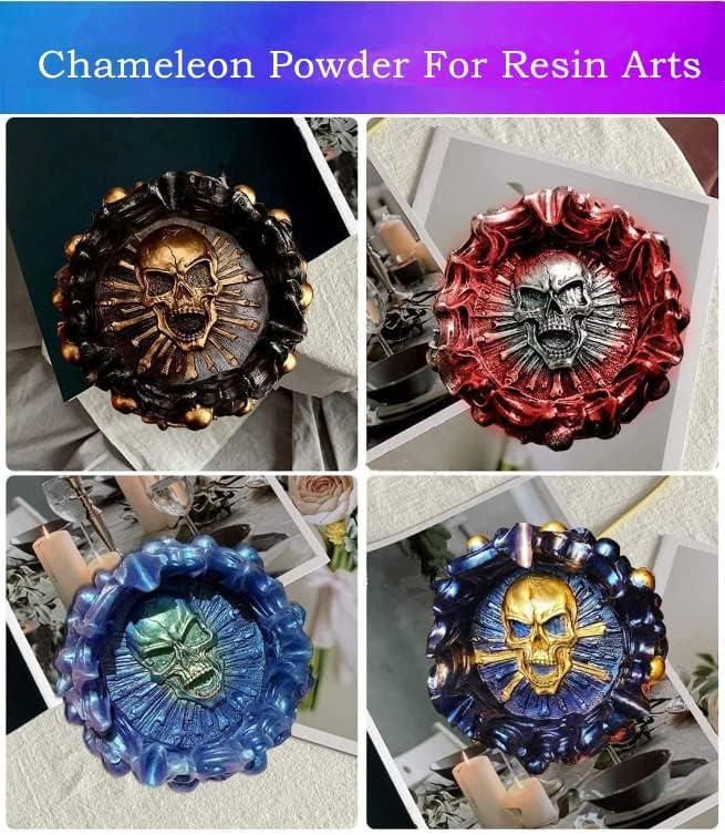 Chameleon Mica Powder for Epoxy Resin - 4 Pack Color Shift Pigment Powder  Shimmer Holographic Mica Powder Chrome Chameleon Powder for Tumbler, Nail  Art, Polymer Clay, Slime, Makeup, Acrylic Paint 4 colors