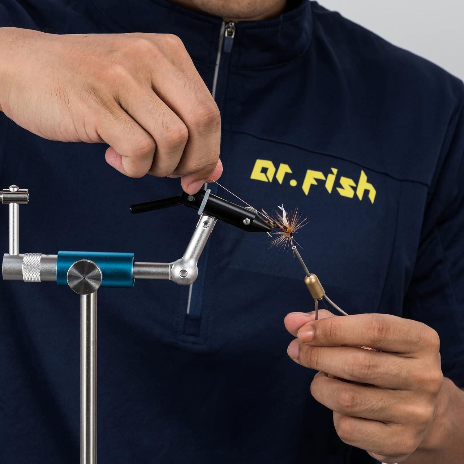 Dr.Fish Rotary Fly Tying Vise Aluminum Alloy Fly Vise with