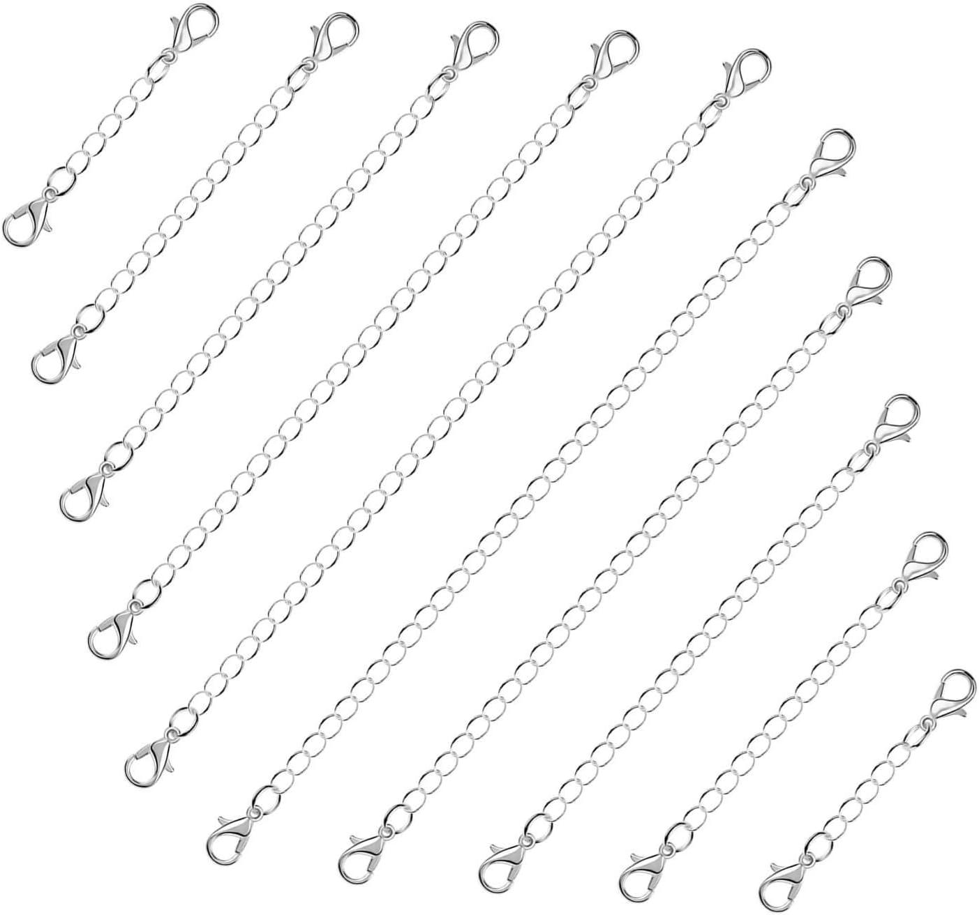 Anezus 10Pcs Necklace Extenders, Jewelry Extenders for Necklaces