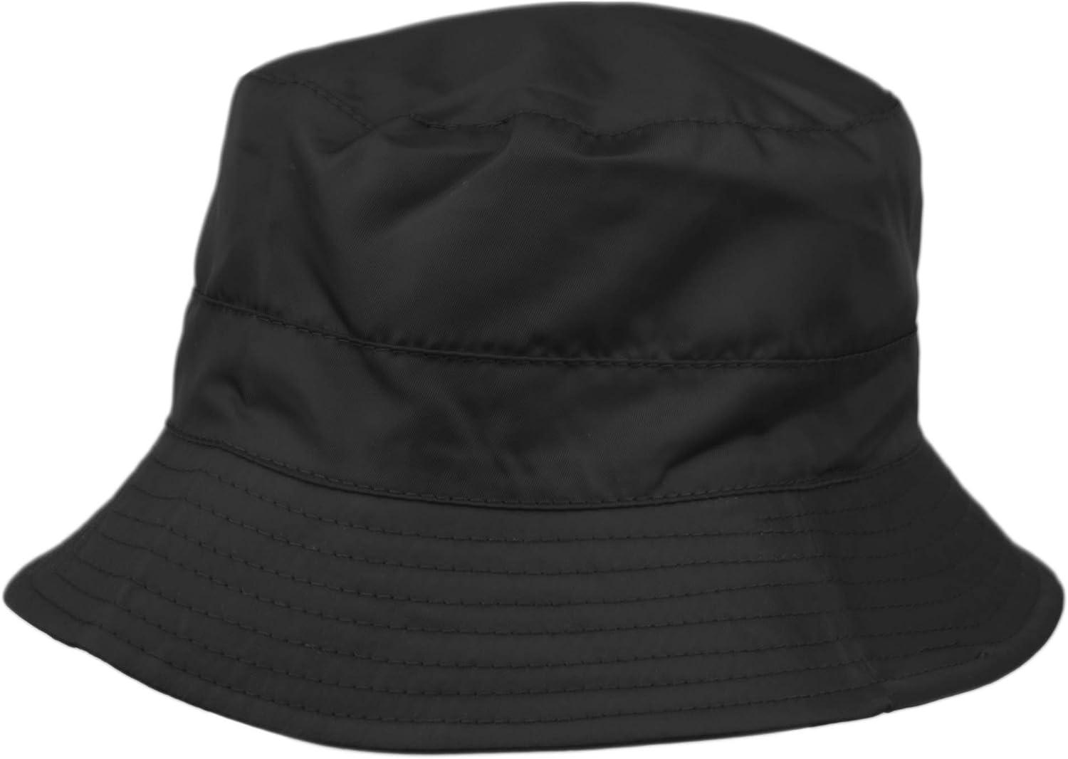 Adjustable Waterproof Bucket Rain Hat in Nylon, Easy to fold CL3056  Cl3056black
