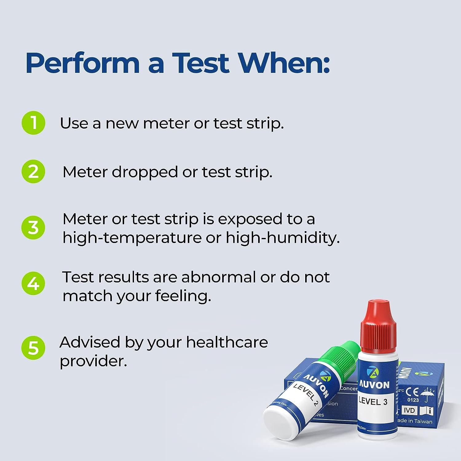 AUVON Blood Glucose Monitor Kit, High Accuracy Blood Sugar Test Kit with 50 Gluc