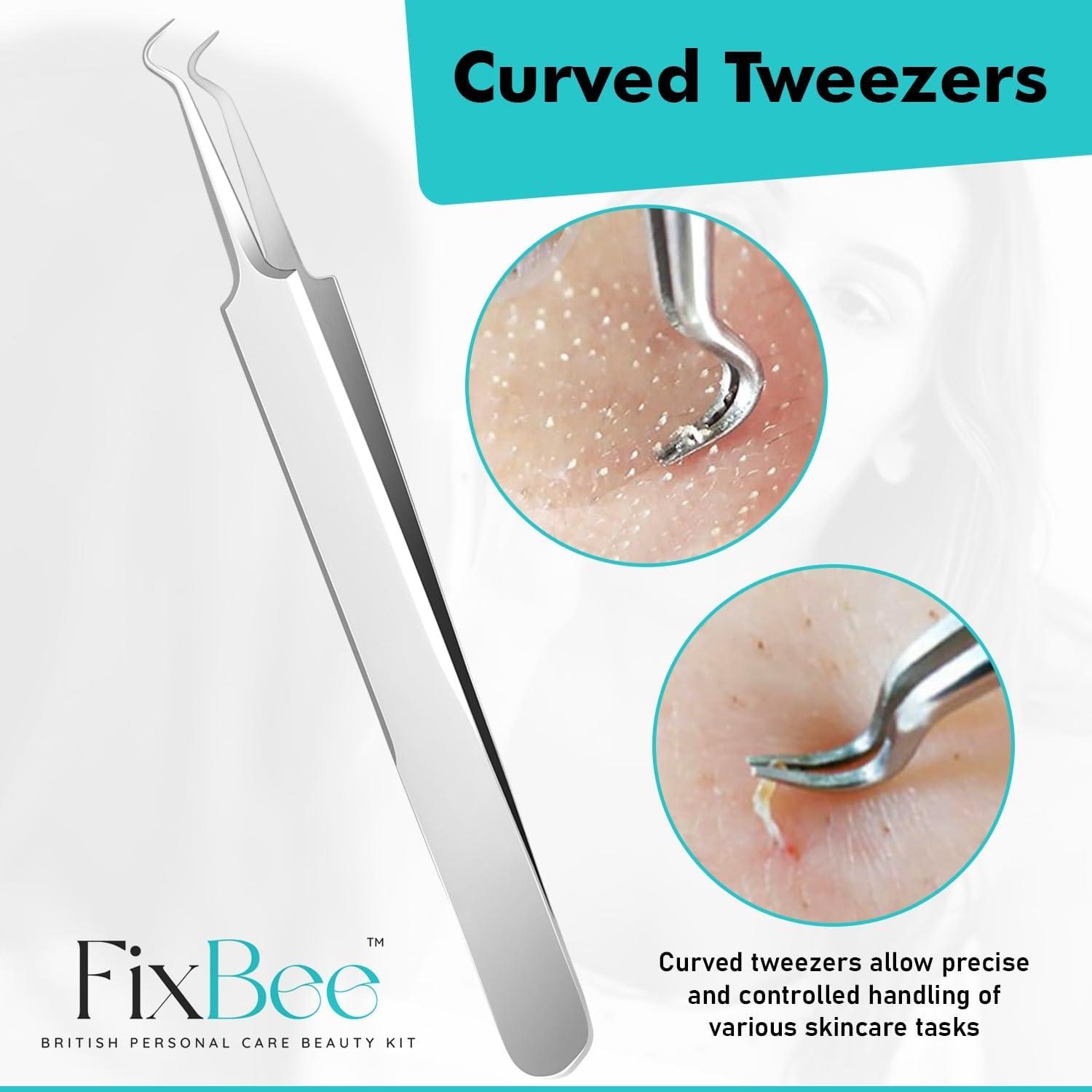 Ingrown Hair Tweezers Acne Blackhead Removal Needles Black Dots