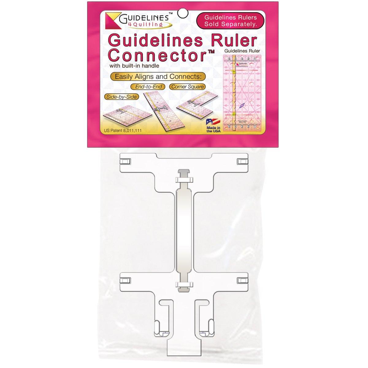  Guidelines4quilting - Quilt Ruler Connector/Handle - Made of  Virtually Unbreakable Polycarbonate - Left-Handed Friendly - Premium  Suction Cups & Built-in Handle