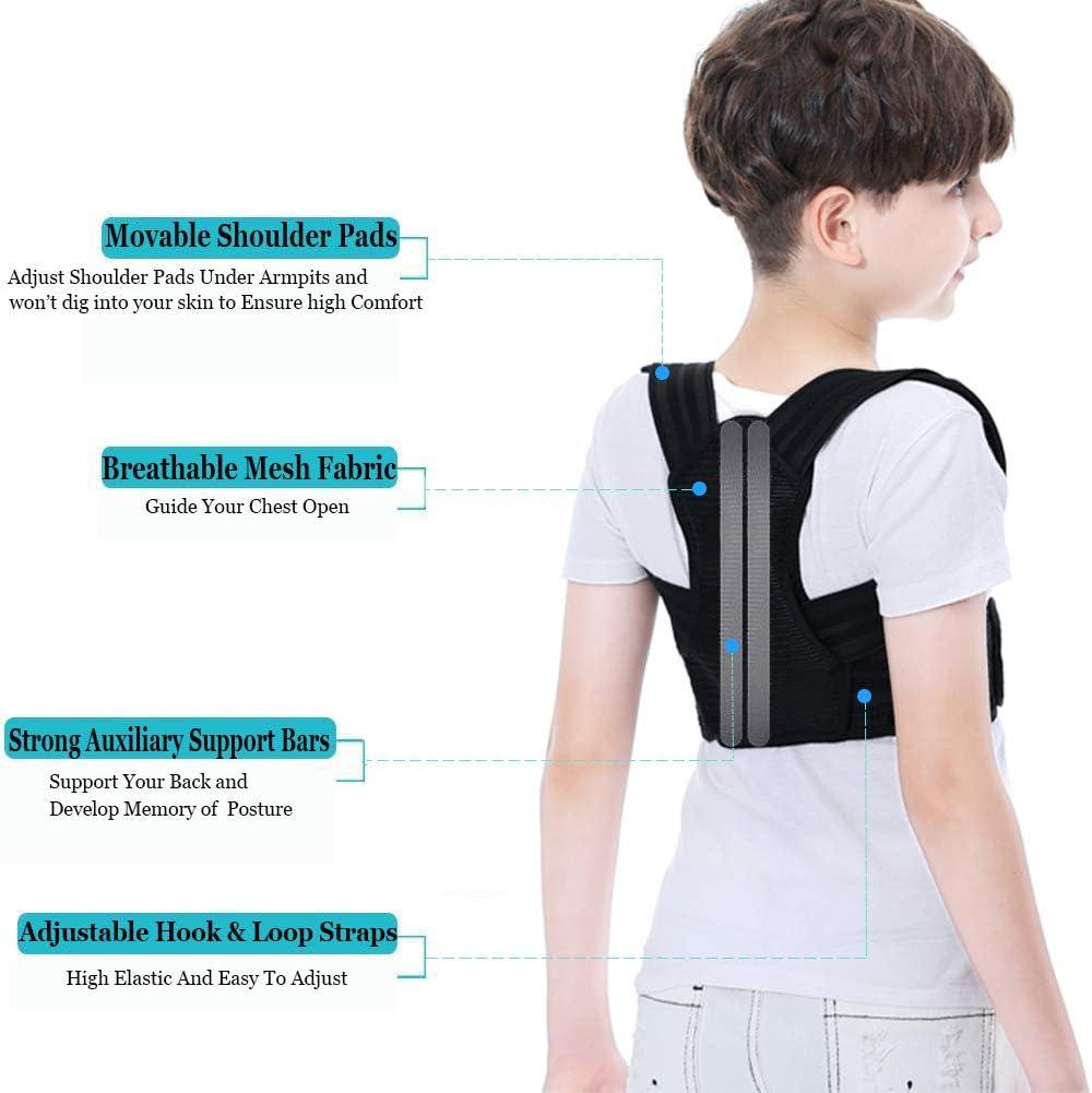 Lexniush Professional Posture Corrector for Kids and Teens Effective Upper  Back Posture Brace for Teenagers Boys Girls Spinal Support to Improves  Slouch Prevent Humpback Relieve Back Pain Black Medium (Pack of 1)