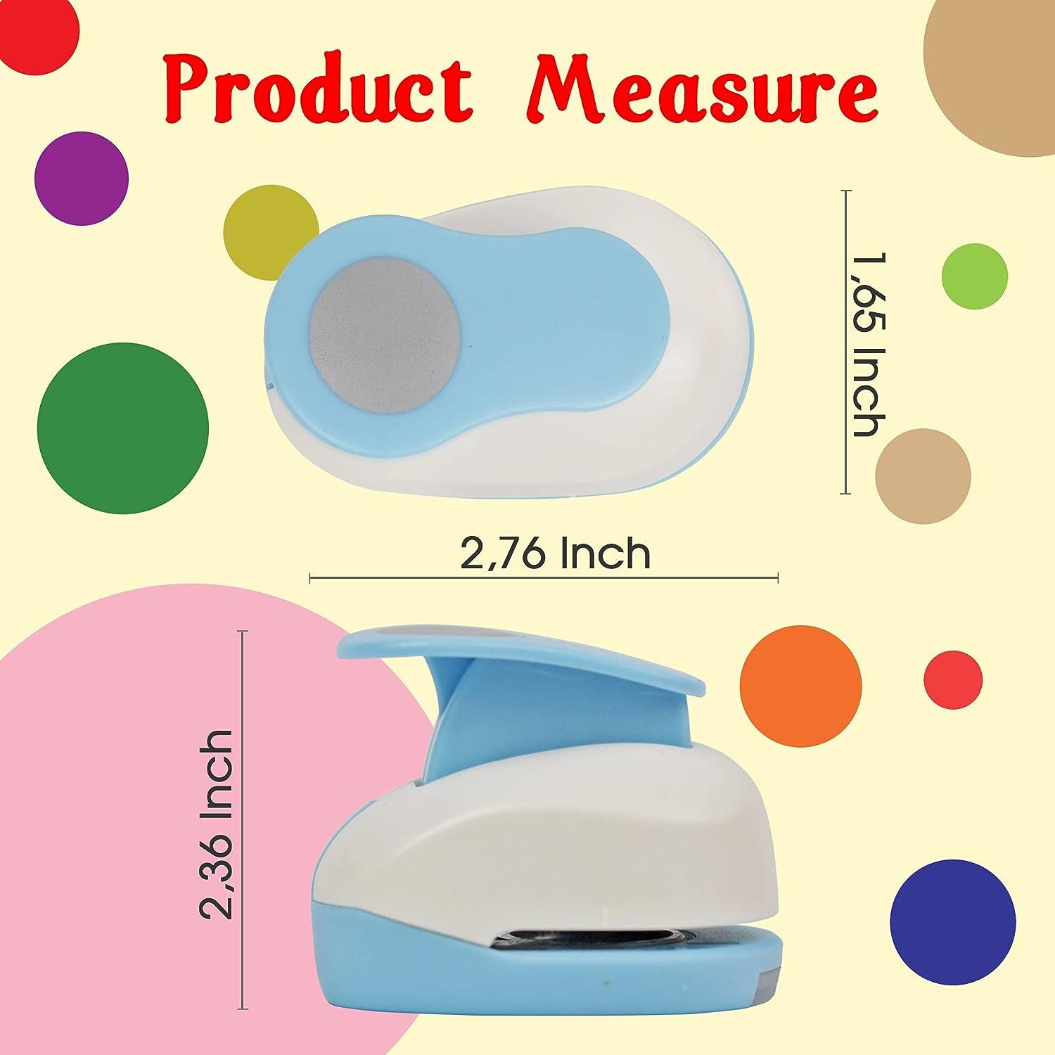 4 Pcs Circle Hole Punch and 3 Way Paper Corner Rounder Punch Set, 1/0.3/0.6  Inch Large Round Hole Puncher Corner Cutter for DIY Crafts Photo Card