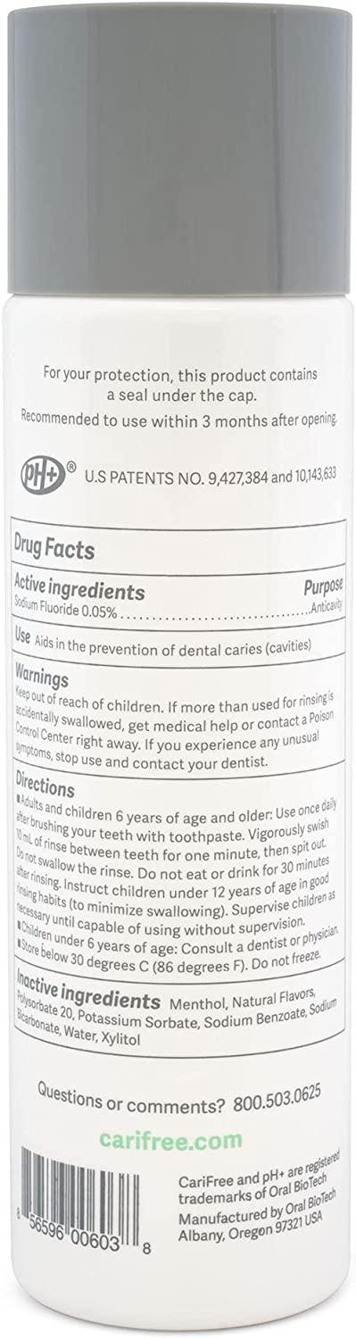 CariFree Maintenance Rinse (Mint): Fluoride Mouthwash, Dentist Recommended  Anti-Cavity Oral Care
