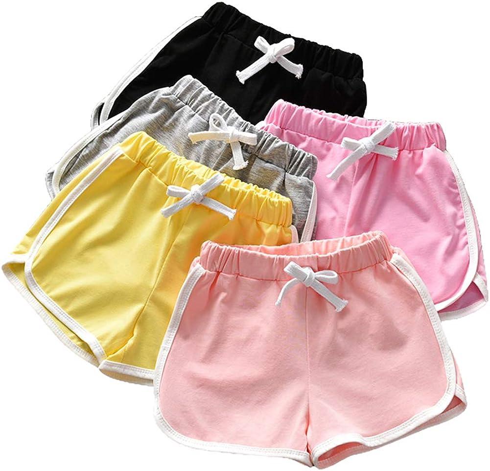 Toddler Kids Boys Girls Solid Striped Shorts Summer Sports Casual