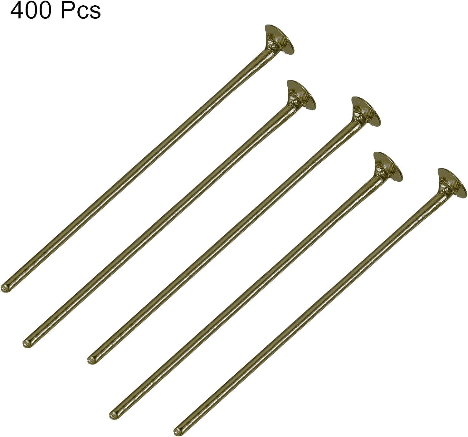 200Pcs Flat Head Pins for Jewelry Making 18mm Stainless Steel Flat Head  Pins Jewelry Head Pins 22 Gauge Silver 