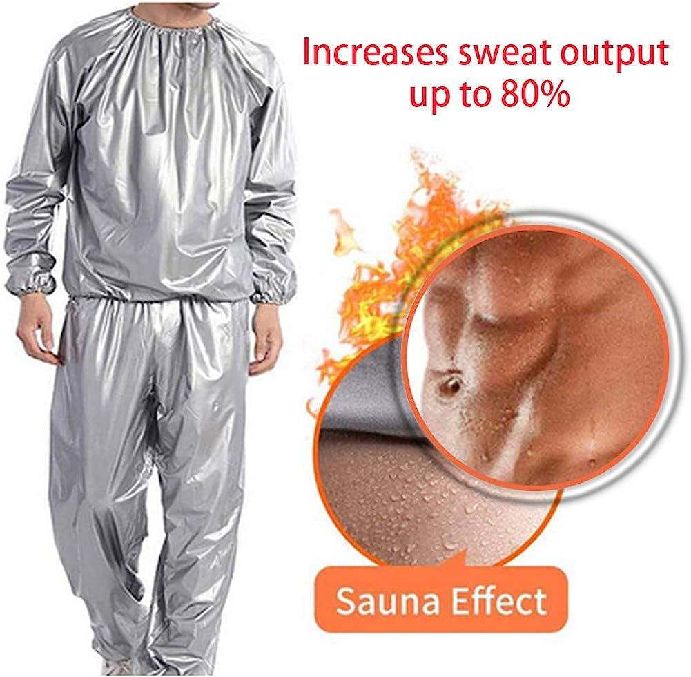 DawnBreak Sauna Sweat Suit for Women/Men with Hoodie Zipper Weight Loss  Fitness Exercise Gym Workout Suit Top Pants