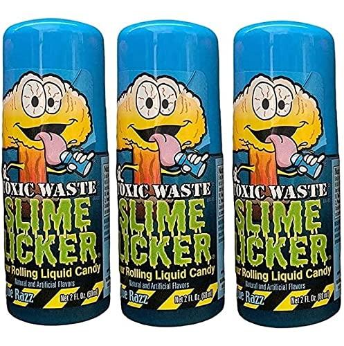  Slime Licker Squeezes Sour Candy - 3-Pack of Blue Razz Sour  Squeeze Candy - 2.47 Ounces Each Tube - Toxic Waste - TikTok Challenge  Trend : Grocery & Gourmet Food