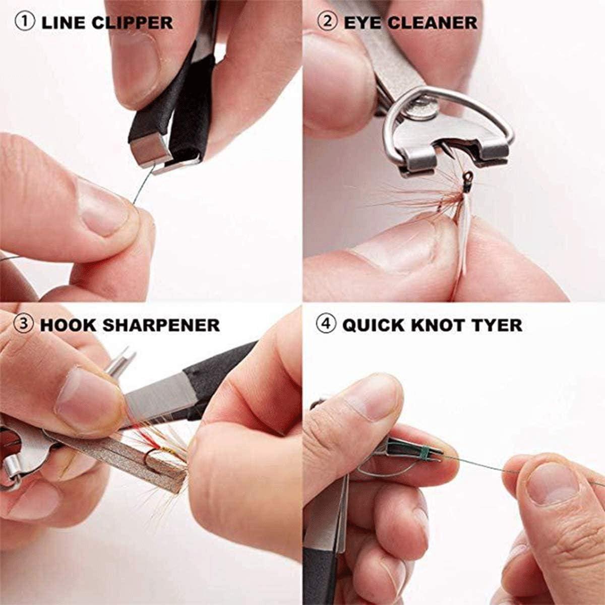 HiBD Fishing Quick Knot Tying Tool Stainless Steel 4 in 1 Tool