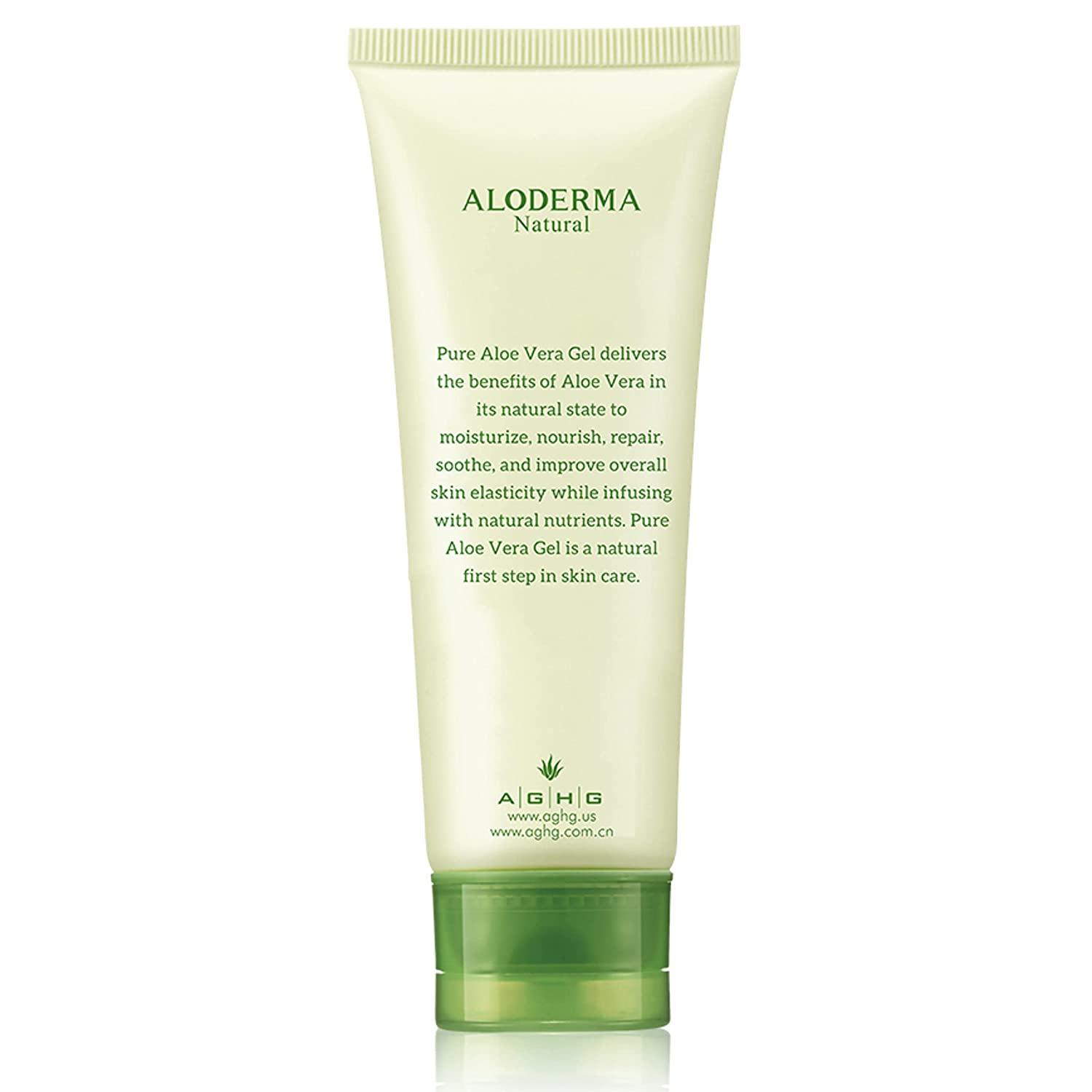 Aloderma Organic Aloe Vera Gel for Face & Body, Made within 12 Hours of  Harvest, 96% Pure Aloe Vera Gel for Skin, Scalp, & Hair, Soothing Aloe Face