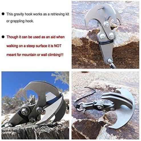 Cheap Gravity Grappling Hook Stainless Steel Grappling Hook Survival Folding  Rock Climbing Claw Multifunctional Tool Tactical Emergency Tool for Outdoor