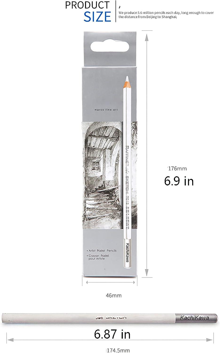 Charcoal Pencils - White, 12 Pack