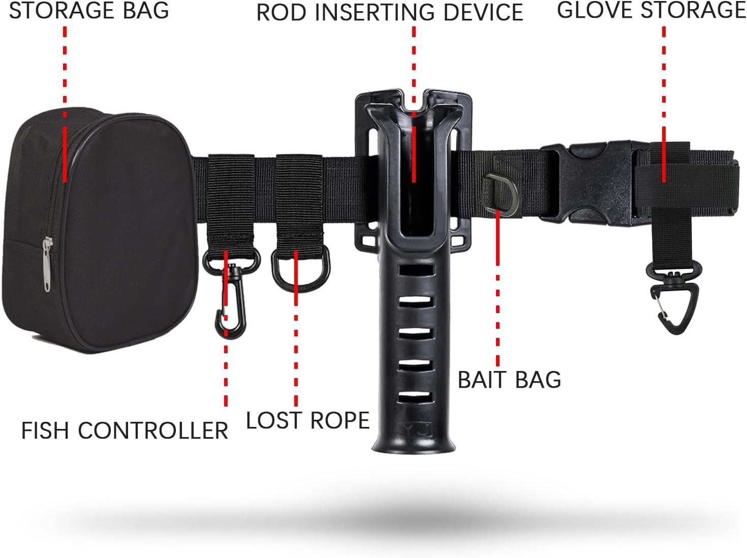 Fishing Waist Belt Rod Holder Adjustable Belts Outdoor Lure Fishing Tool  Spinning Casting Pole Holder Accessories storage bag