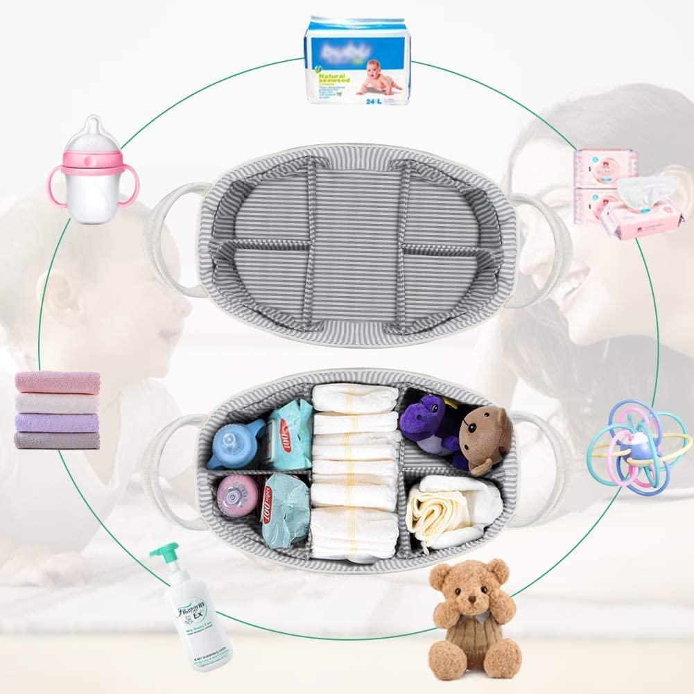 YiLiiod Baby Diaper Caddy Organizer Large Cotton Rope Nursery