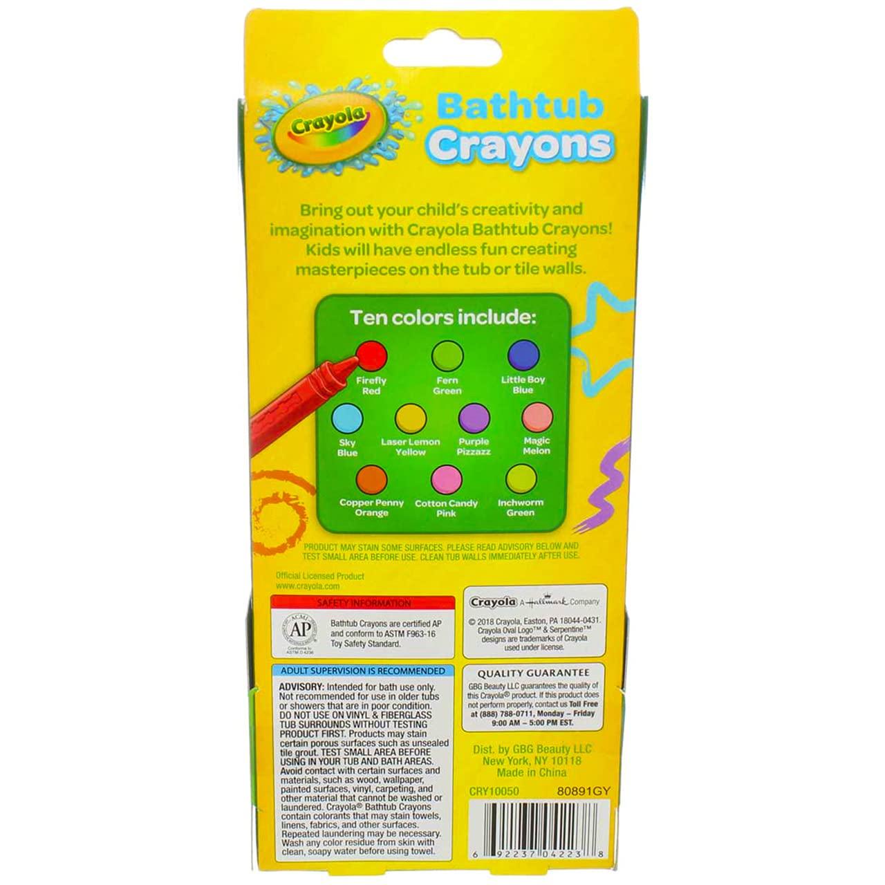Crayola Crayola Bathtub Crayons 3 & Up 9 Crayons + 1 Bonus Crayon