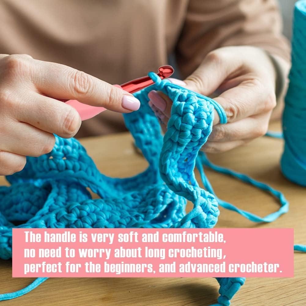 IMZAY Adjustable Head Aluminum Crochet Hooks Set Knitting Handle With 8 Pcs Replaceable  Needles Heads Knitted Needles Tool Kit