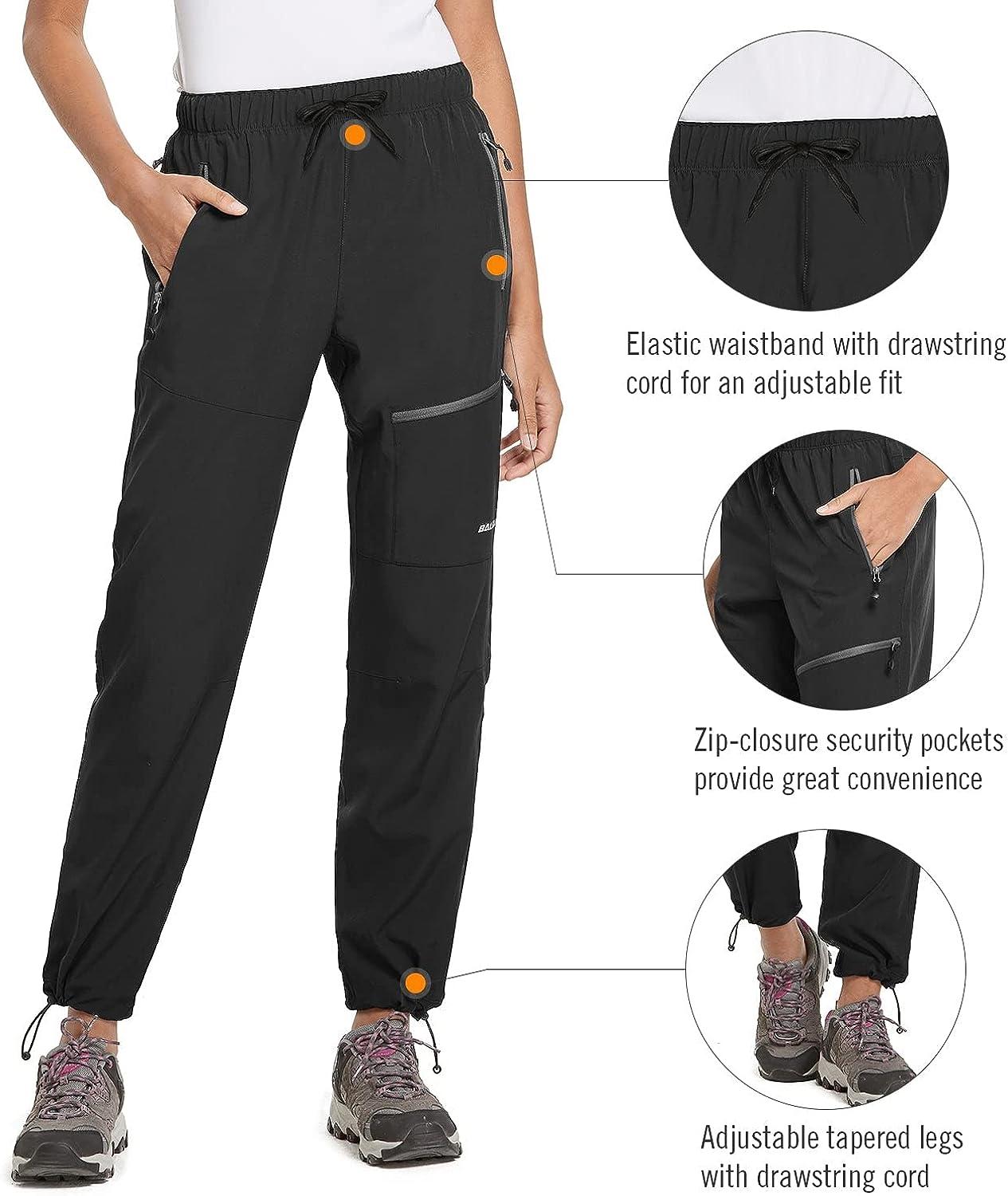 BALEAF Women's Joggers Lightweight Hiking Pants Zipper Pockets