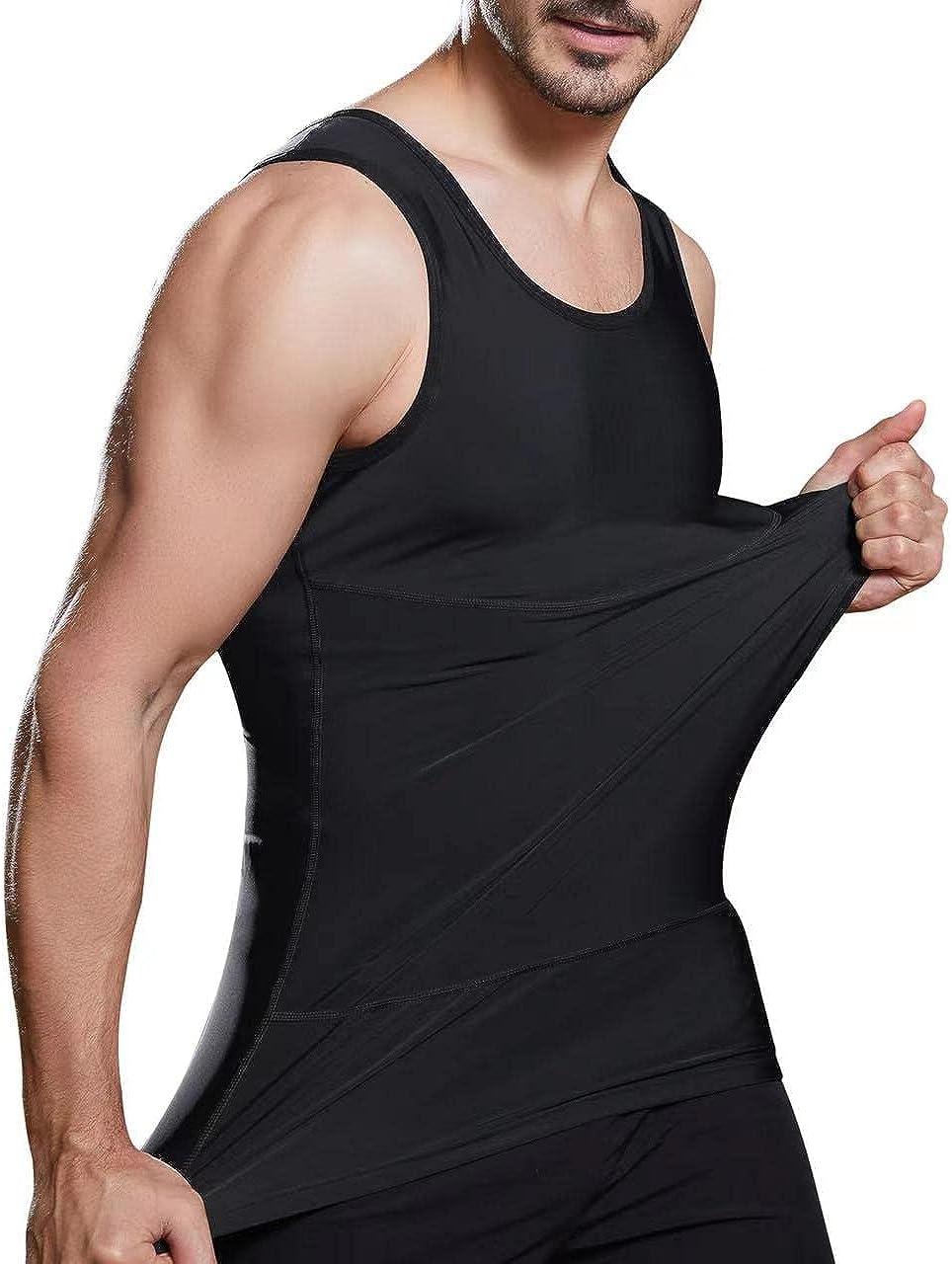 Lgtfy Mens Slimming Body Shaper Vest, Chest Abdomen Compression