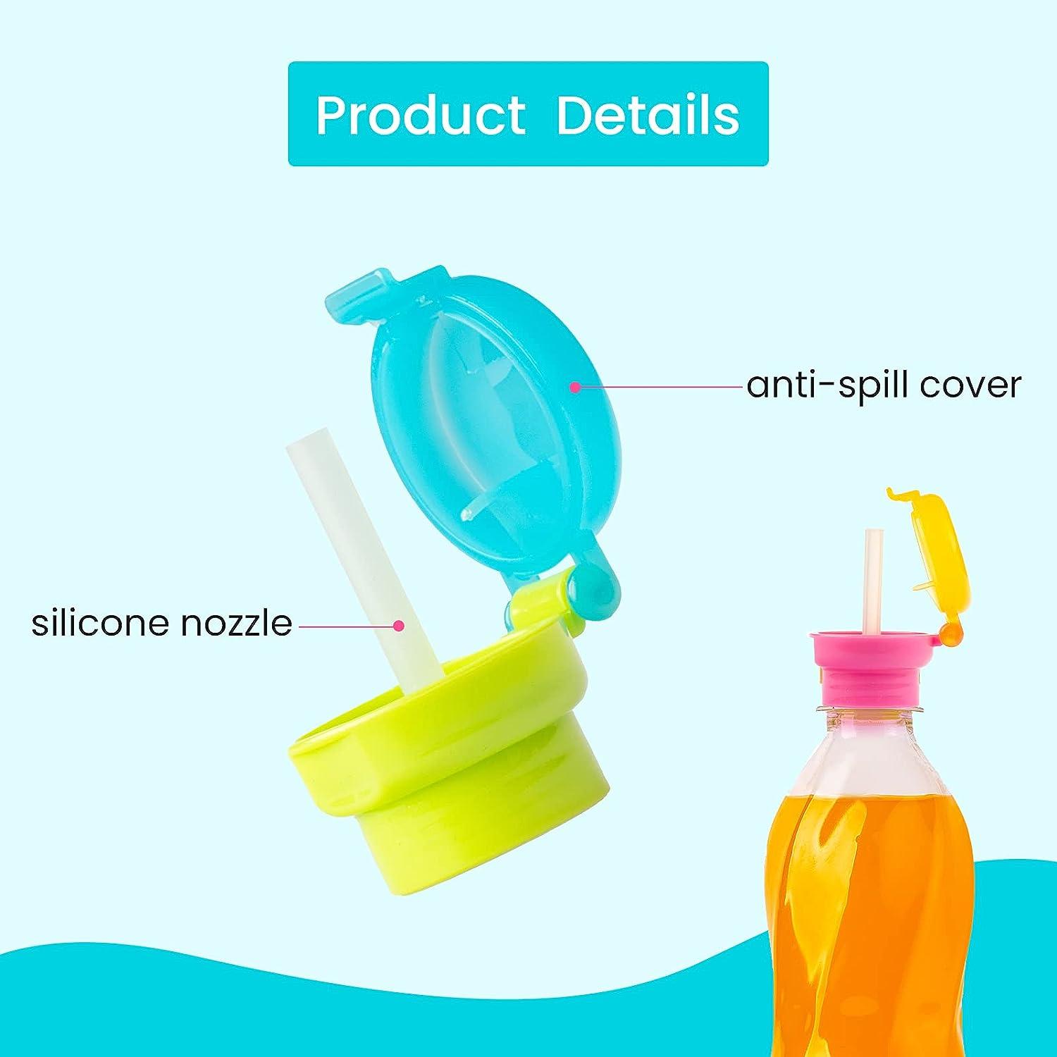 Toddler Bottle Caps With Drinking Tube Reusable Bottle Twist Cover