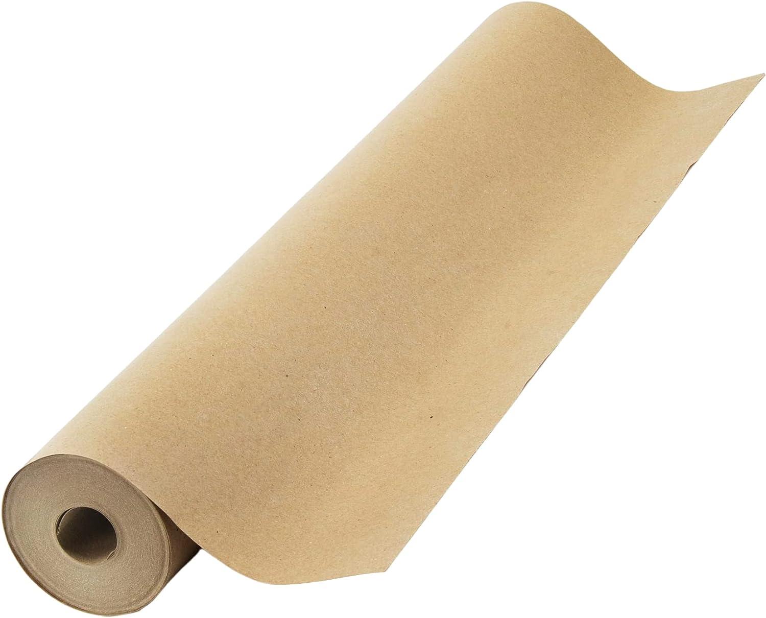 GRASARY Wrapping Paper Roll Waterproof Oil-Proof Kraft Paper Roll 11.8 x  1181 Heavy Duty Wrapping Paper for Moving, Art Craft, Shipping, Floor