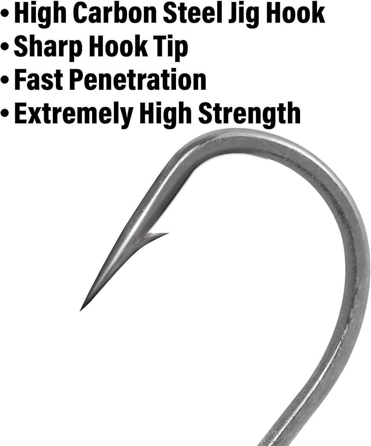 Fishing Hooks High Carbon Steel Barbed Hook Soft Bait Jig Heads