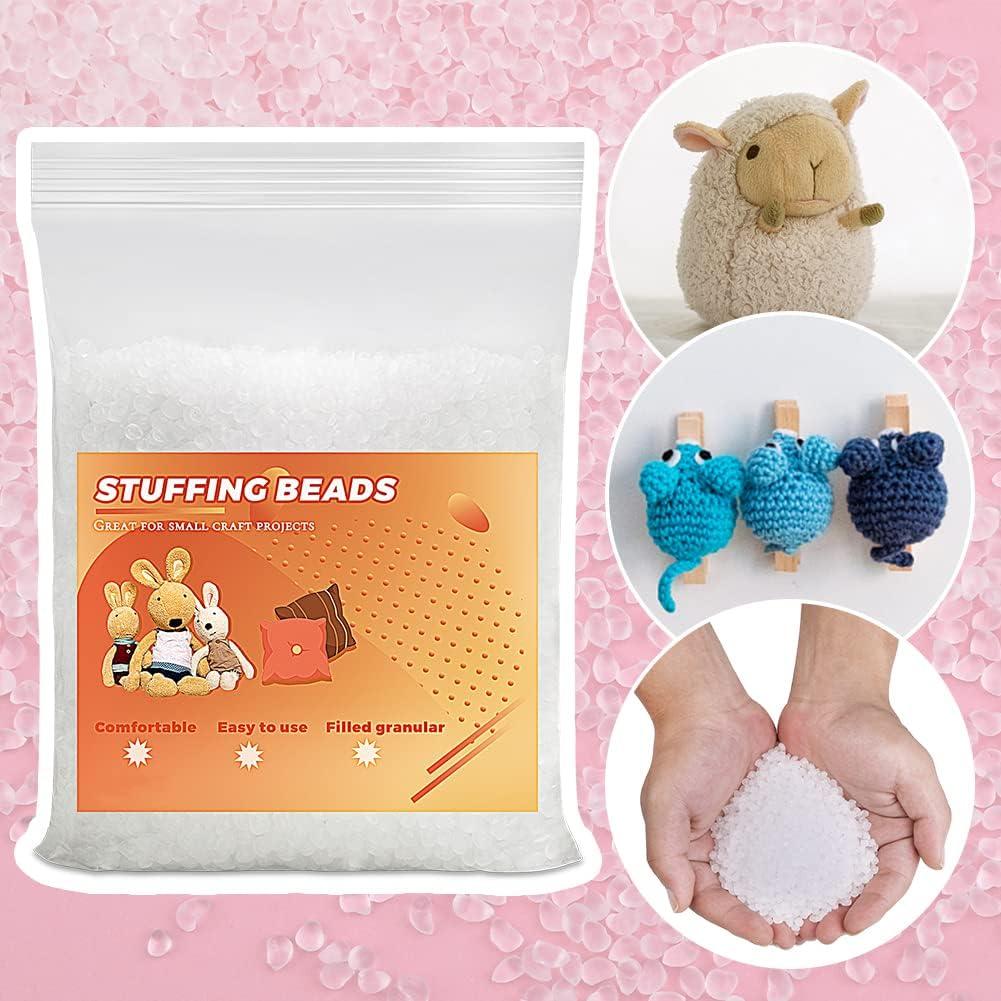 300g/10.6 oz Stuffing Beads, Bean Bag Filler Beads, Craft Stuffing Beads,  Plastic Doll Filler Beads Stuffing for Weight Stuffed Animal Pillow Bean