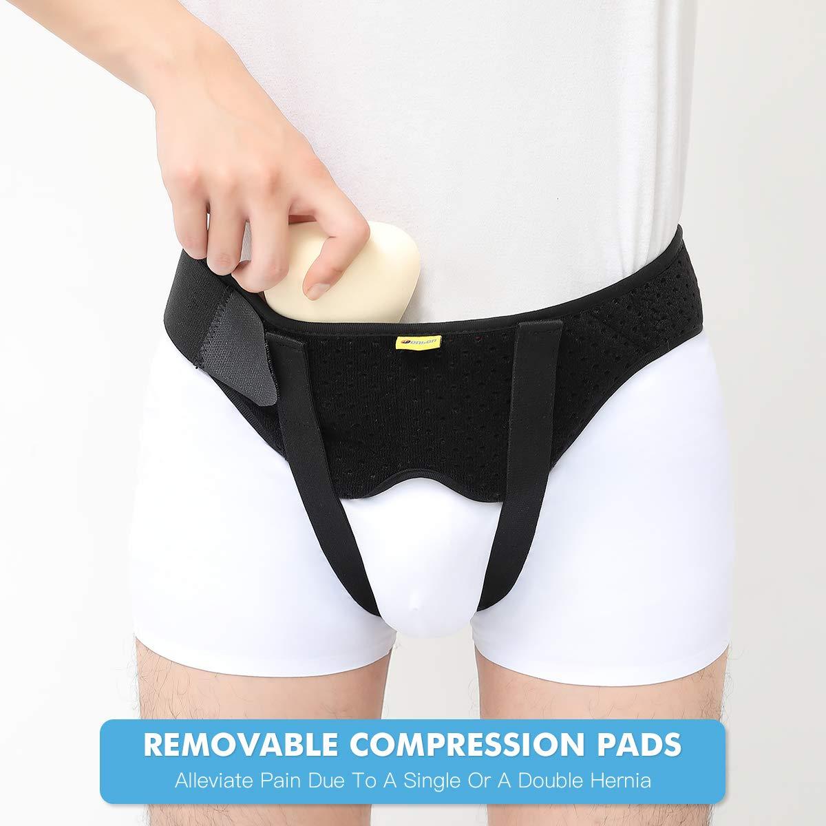 Hernia Support Belt Inguinal Single or Double Hernia Groin Truss Brace  Removeable Pads, Breathable Adjustable NHS UK 