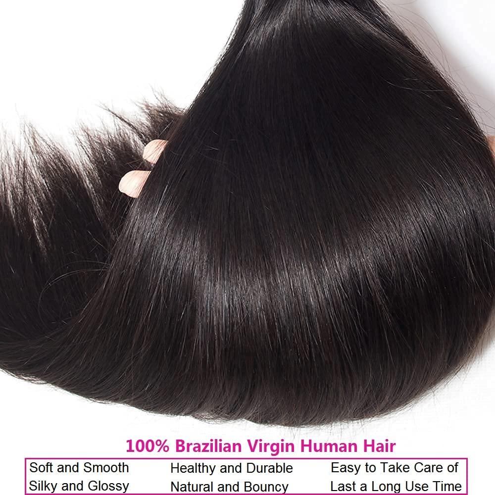 GLOSSY 100% VIRGIN REMY HAIR - STRAIGHT (18/20/22, NATURAL)