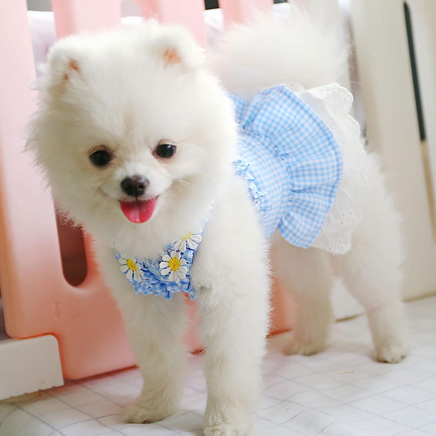 Cute Girl Dog Clothes For Small Dogs Dress Puppy Summer Clothes