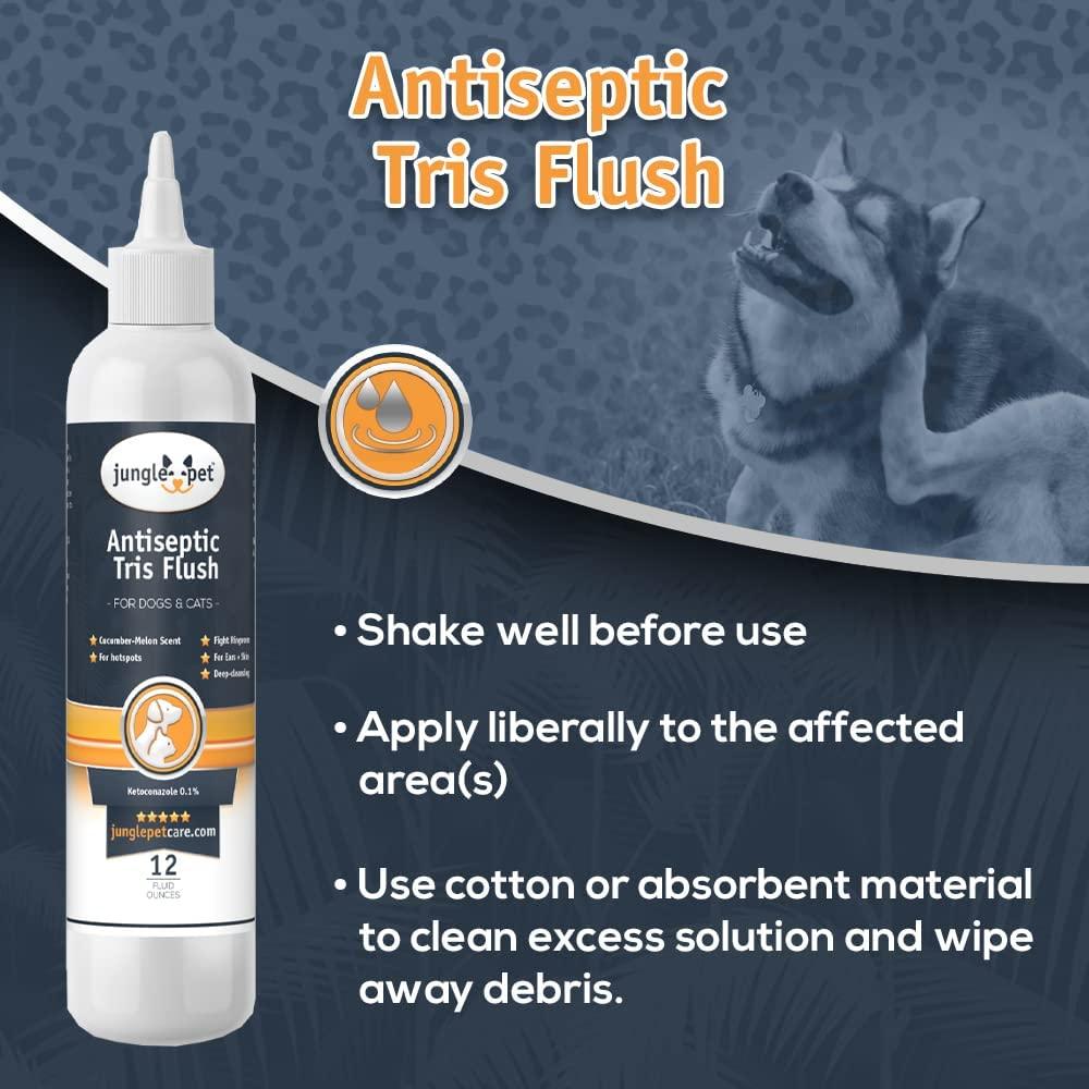 Jungle Pet Trizultra Keto Flush for Dogs - Antiseptic Dog Ear Cleaner