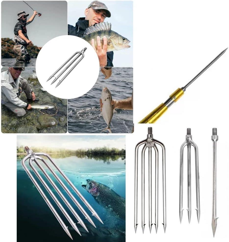 Stainless Steel 1 Tooth 3 Tooth 5tooth Harpoon with Replaceable 8mm Thread  can be Used for Harpoon Fish and Frogs
