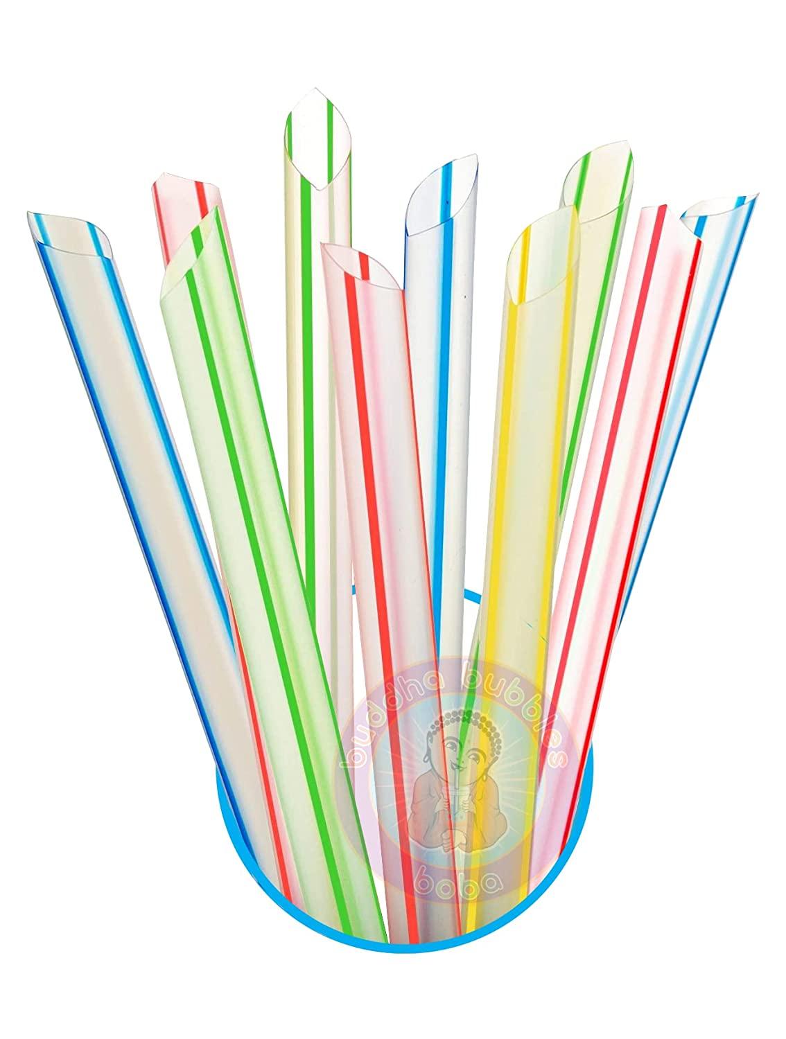 7 Piece Set of Reusable Glass Extra Wide/Boba Straws and Brush by  Budd-Buddha Bubbles Boba Inc.