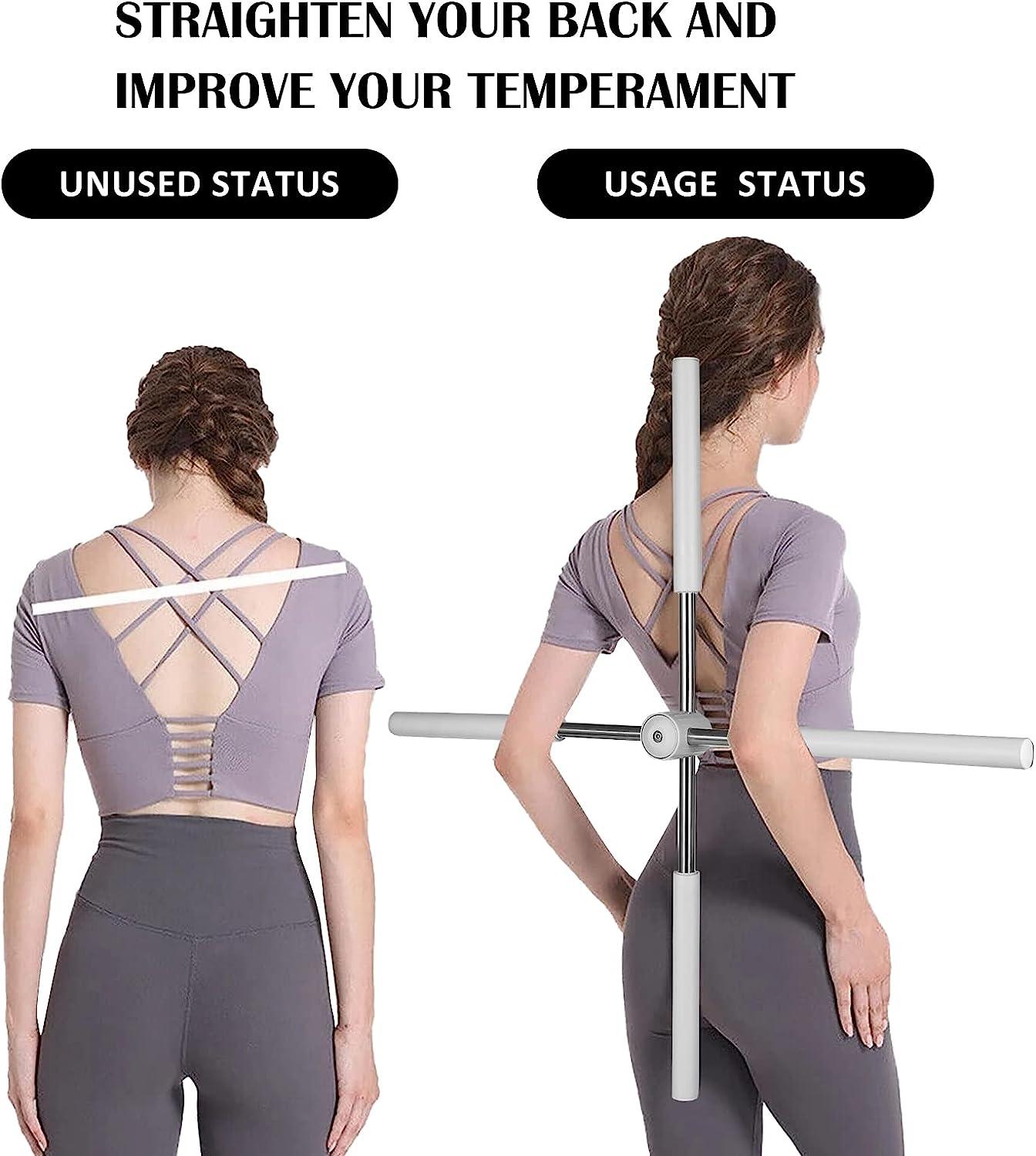 Yoga Sticks for Posture, Humpback Correction Stick Posture Correction Sticks  Exercise Stick Stretching Tool Home Fitness
