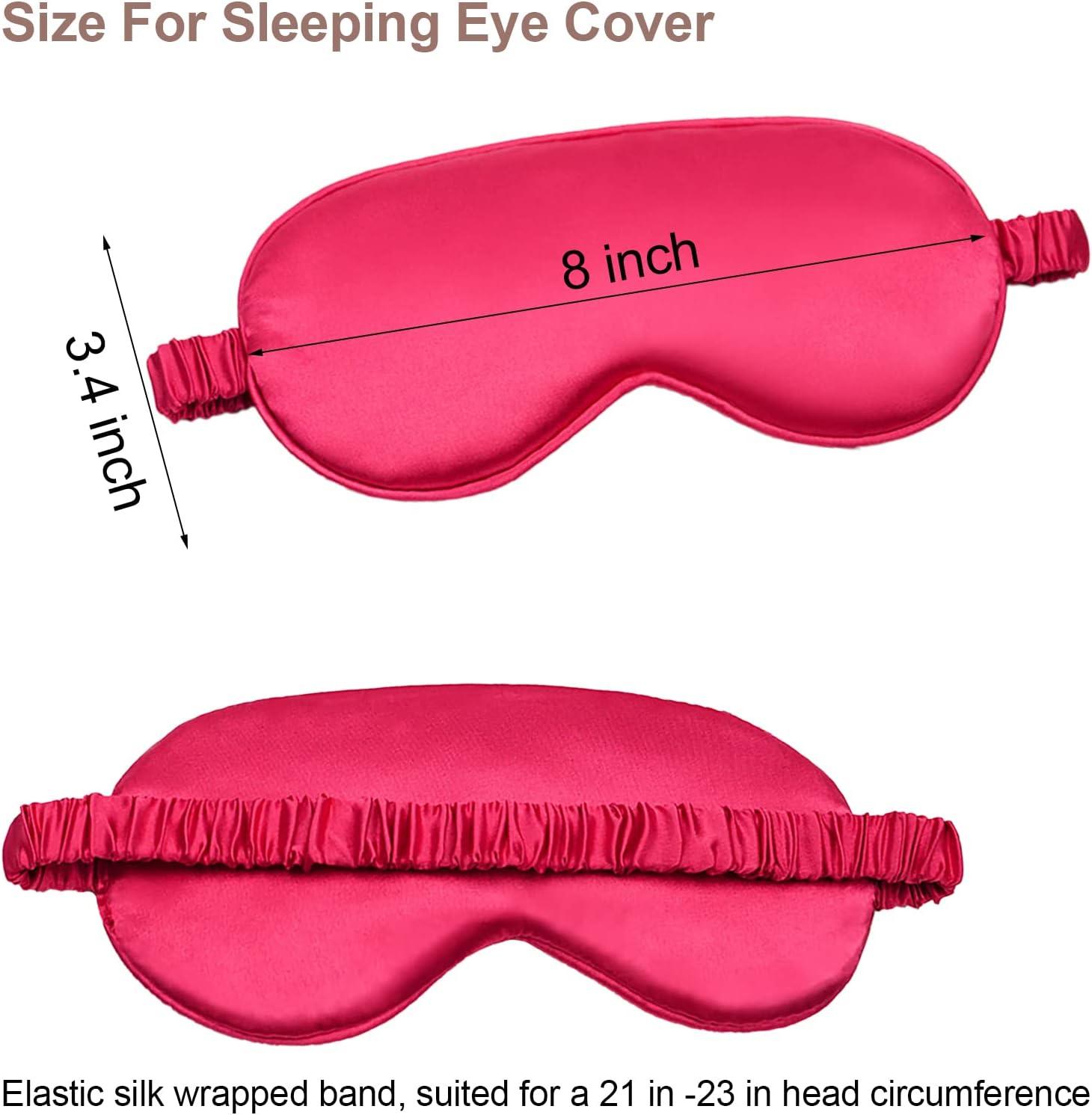Sleep Mask, Silk Sleeping Eye Mask for Women Men, Double Sided with  Adjustable Ear Loops Eye Cover, Light Comfy Blindfold for Travel Yoga Nap